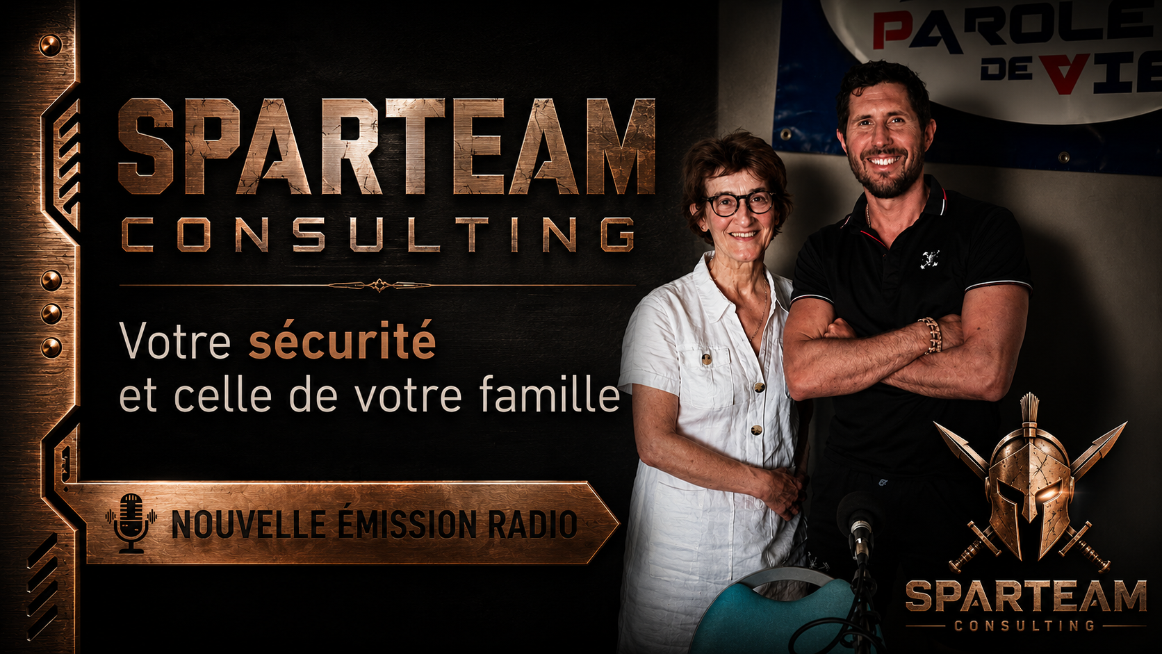 Samuel Nobilet, fondateur de SPARTEAM, en interview sur Radio Parole de Vie pour présenter le pôle Sécurité Défense.