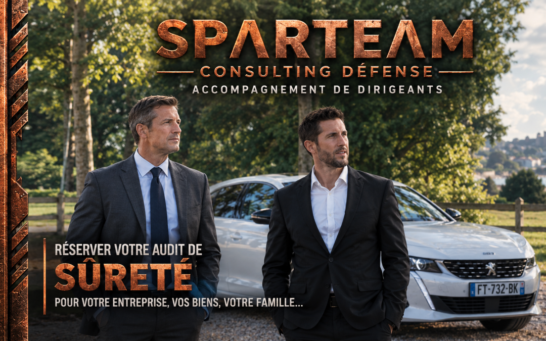 Dirigeant d'entreprise et expert SPARTEAM Consulting lors d'un audit surete dirigeants pour la protection des biens et des familles.